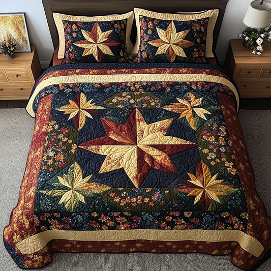 Starlit Path 3-Piece Quilted Bedding Set NCU0VH2889