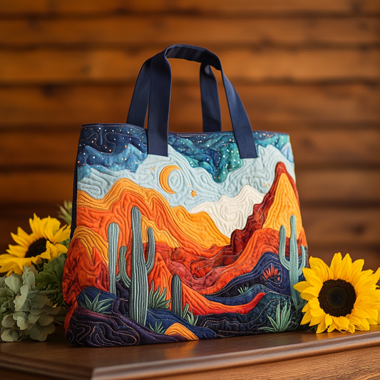 Starlit Peaks Quilted Tote Bag NCU0VL2793