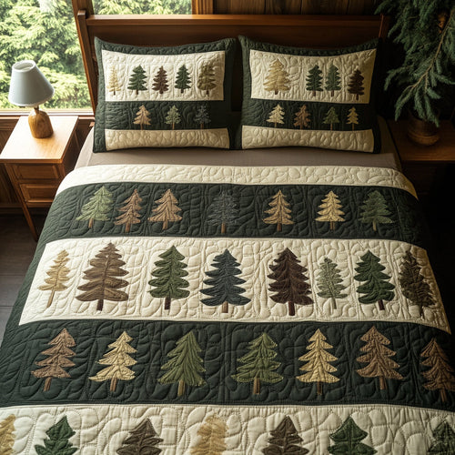 Starlit Pine 3-Piece Quilted Bedding Set NCU0DV8468