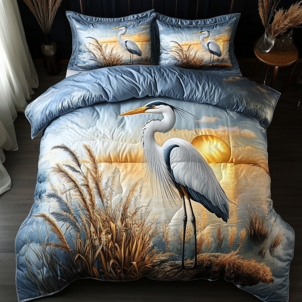 Starlit Pond 3-Piece Quilted Bedding Set NCU0VH2483