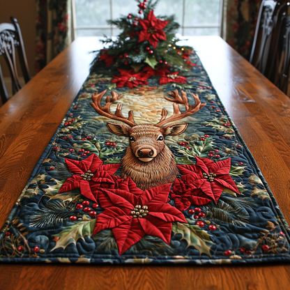 Starlit Reindeer Dreams Quilted Table Runner NCU0DK1422