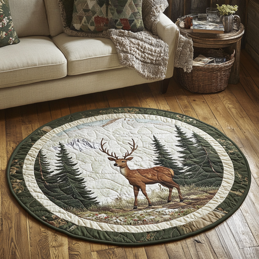 Starlit Stag Quilted Round Mat NCU0DK5718