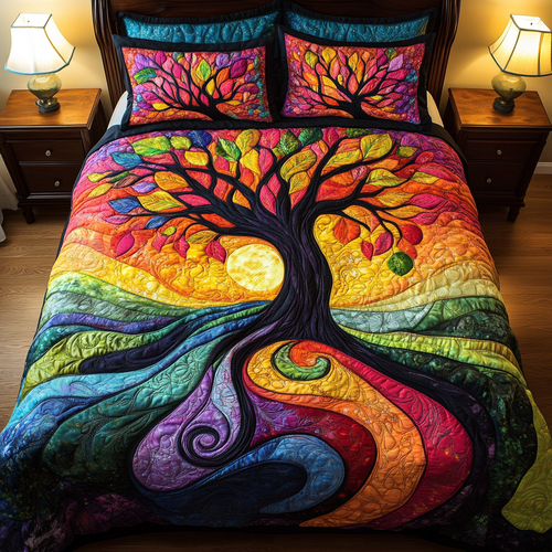 Starlit Symphony 3-Piece Quilted Bedding Set NCU0DK4315