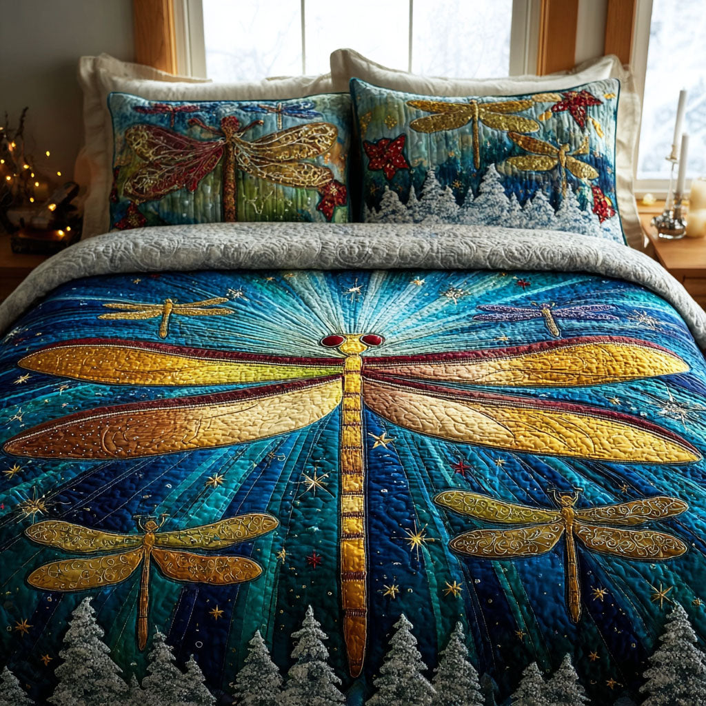 Starlit Wings 3-Piece Quilted Bedding Set NCU0PT10671