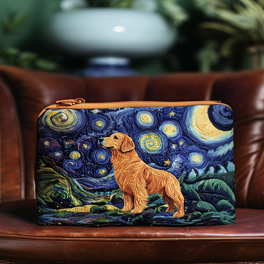 Starry Night Dog Quilted Zipper Pouch NCU0NT9200