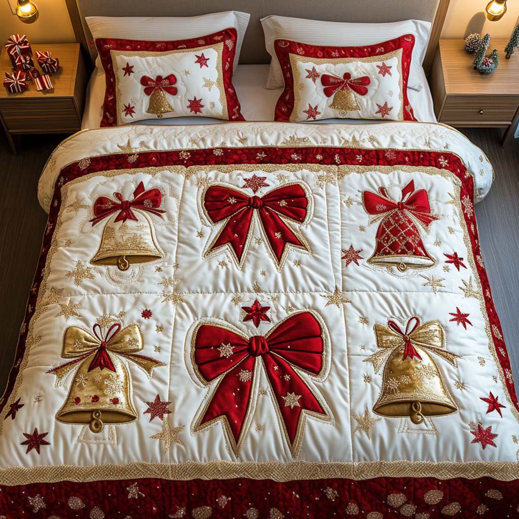 Starry Bells 3-Piece Quilted Bedding Set NCU0NT2021