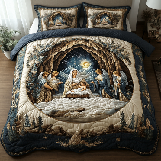 Starry Blessings 3-Piece Quilted Bedding Set NCU0VH1042