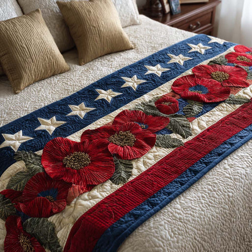 Starry Bloom Quilted Bed Runner NCU0NT11489