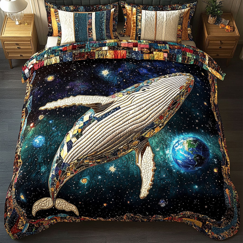 Starry Blue Horizon 3-Piece Quilted Bedding Set NCU0PT3767