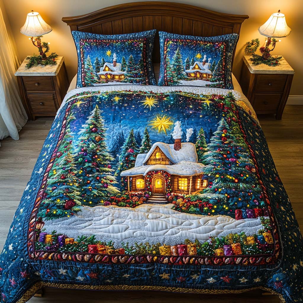 Starry Cabin 3-Piece Quilted Bedding Set NCU0NT9555