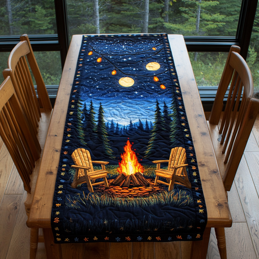 Starry Campsite Quilted Table Runner NCU0DK7290