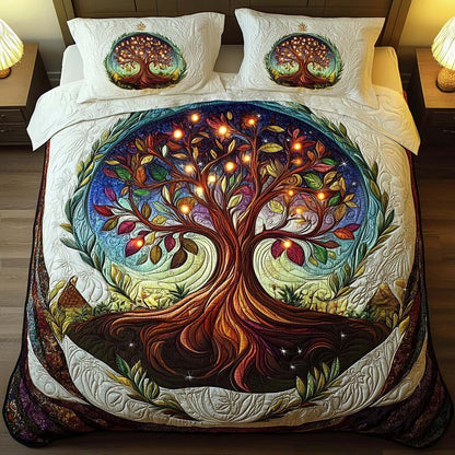 Starry Canopy 3-Piece Quilted Bedding Set NCU0NT2470