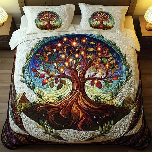Starry Canopy 3-Piece Quilted Bedding Set NCU0NT2470