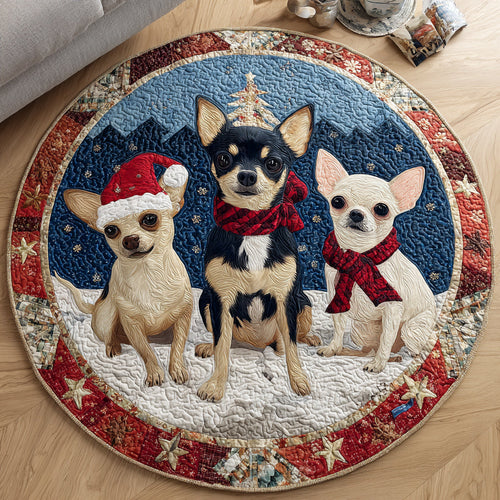 Starry Chihuahua Quilted Round Mat NCU0HH935