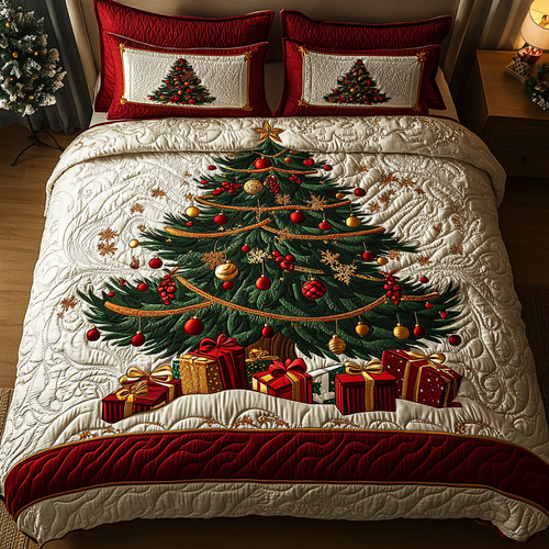 Starry Christmas 3-Piece Quilted Bedding Set NCU0VH836