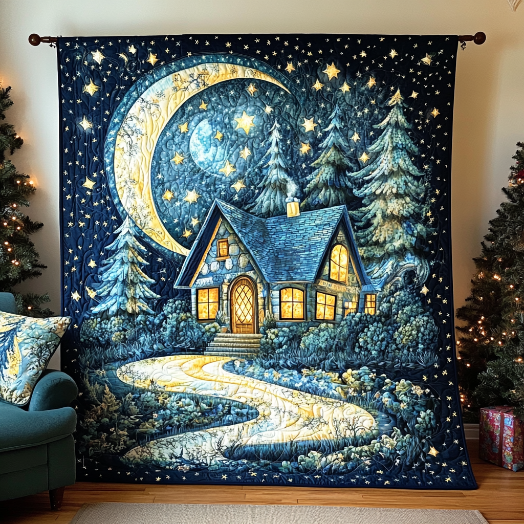 Starry Cottage Dreams Quilted Blanket NCU0VL819