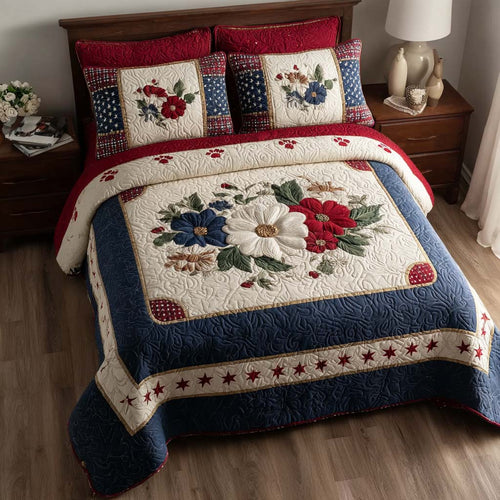 Starry Crest 3-Piece Quilted Bedding Set NCU0HH1883