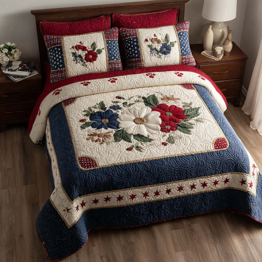 Starry Crest 3-Piece Quilted Bedding Set NCU0HH1883