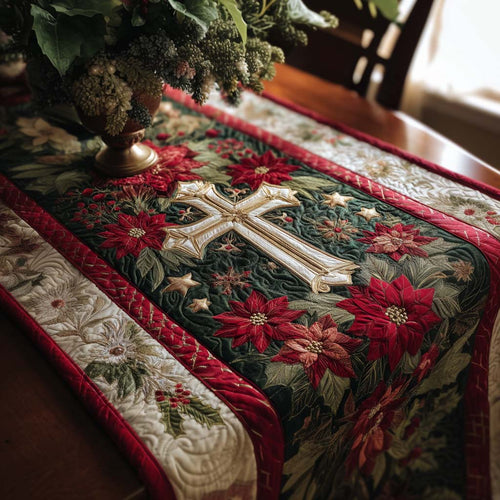 Starry Cross Quilted Table Runner NCU0NT11462