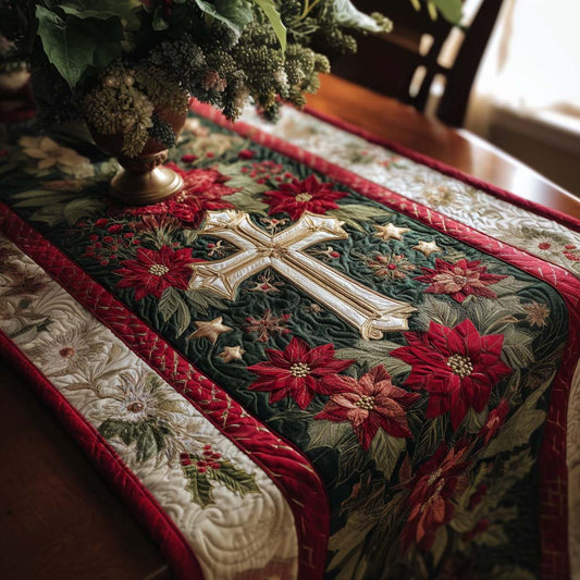 Starry Cross Quilted Table Runner NCU0NT11462