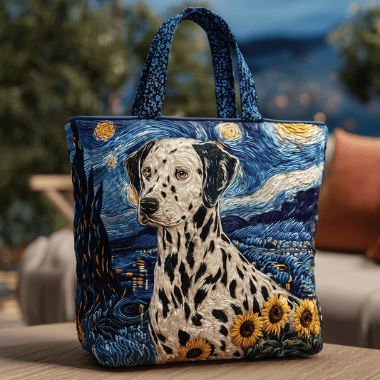 Starry Dalmatian Quilted Tote Bag NCU0TH2790