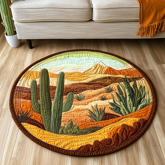 Starry Desert Path Quilted Round Mat NCU0NT4438