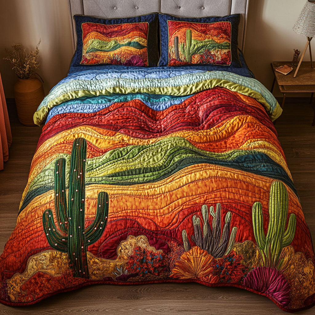 Starry Dunes 3-Piece Quilted Bedding Set NCU0NT4172
