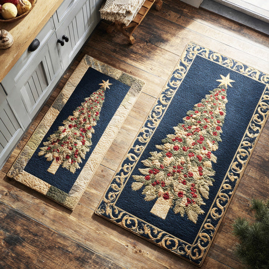 Starry Evergreen Night Kitchen Area Rug NCU0TD1718