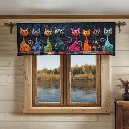 Starry Eyed Cat Quilted Valance NCU0PT7129