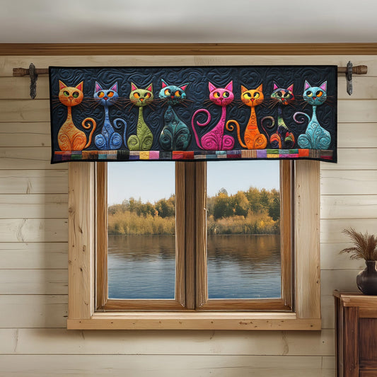 Starry Eyed Cat Quilted Valance NCU0PT7129