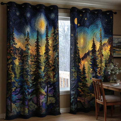 Starry Forest Quilted Curtains NCU0NT11280