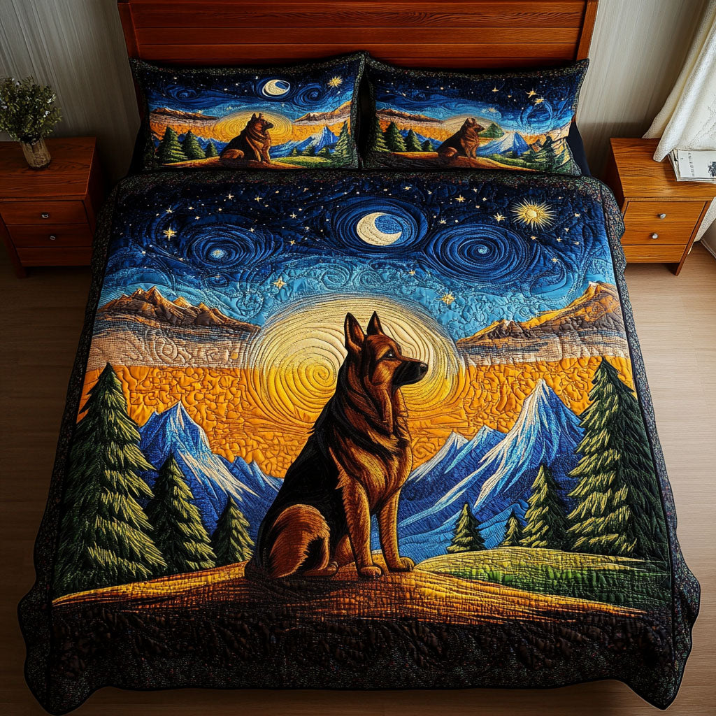 Starry Gaze 3-Piece Quilted Bedding Set NCU0NT5351