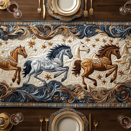 Starry Hooves Quilted Table Runner NCU0VH2401