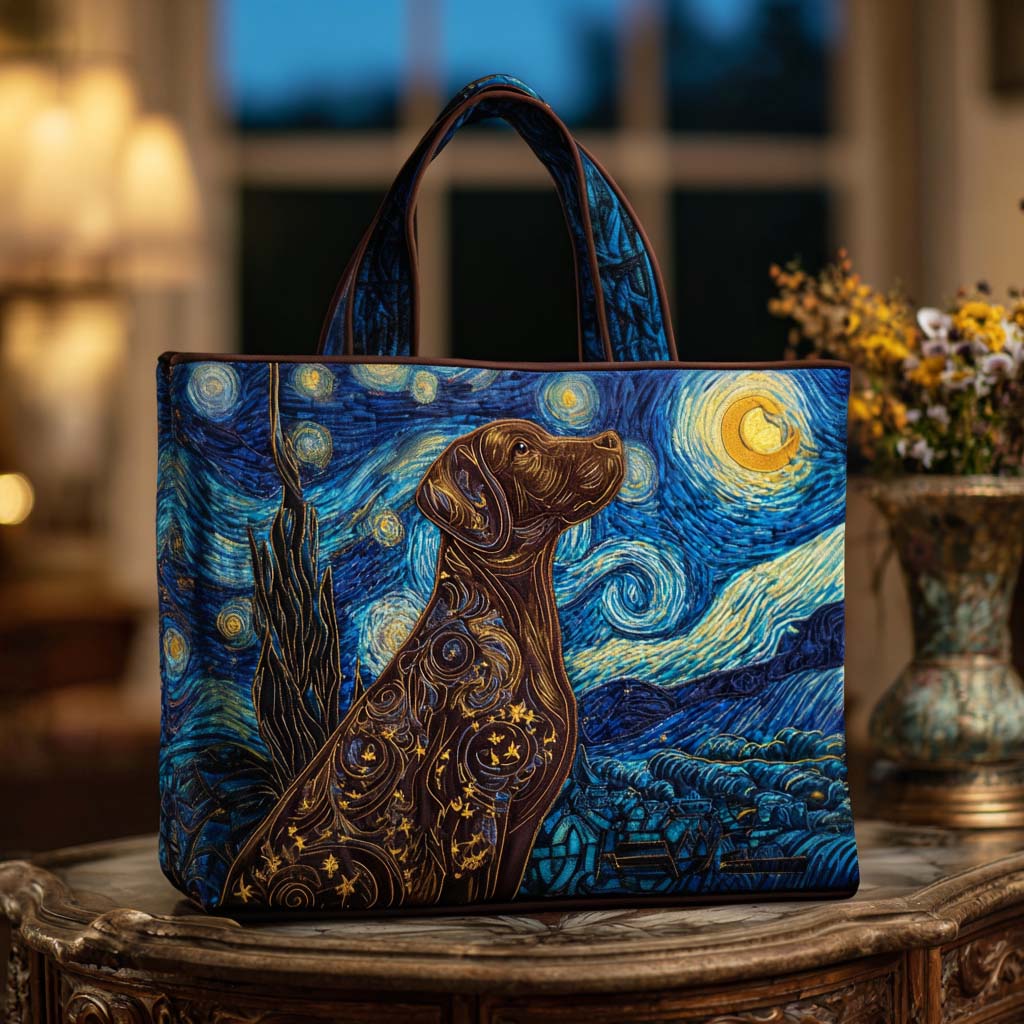 Starry Labrador Quilted Tote Bag NCU0NT9091