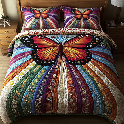 Starry Monarch 3-Piece Quilted Bedding Set NCU0VL1047