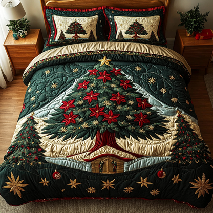 Starry Night 3-Piece Quilted Bedding Set NCU0DK9833