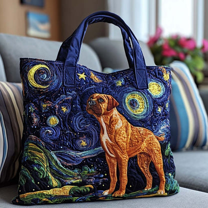 Starry Night Dog Quilted Tote Bag NCU0VT238