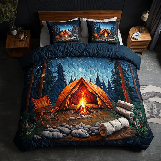 Starry Night Camp 3-Piece Quilted Bedding Set NCU0DK6213