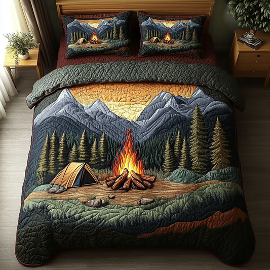 Starry Night Camp 3-Piece Quilted Bedding Set NCU0DK7168