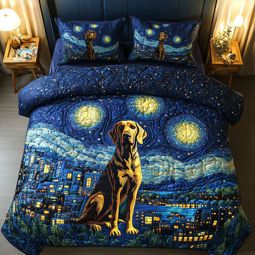 Starry Night GSP 3-Piece Quilted Bedding Set NCU0NT5225