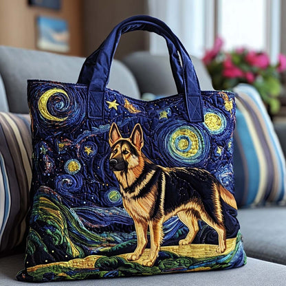 Starry Night Dog Quilted Tote Bag NCU0VT222