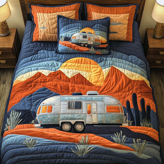 Starry Night Road 3-Piece Quilted Bedding Set NCU0NT6103