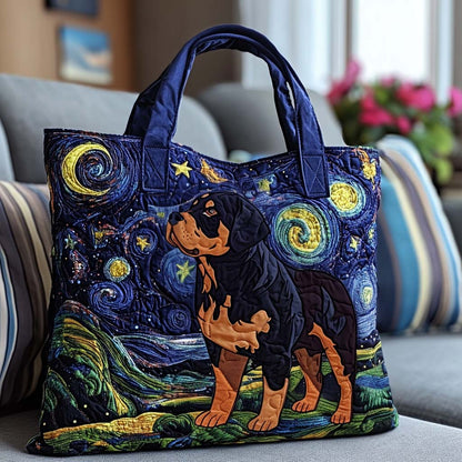 Starry Night Dog Quilted Tote Bag NCU0VT222