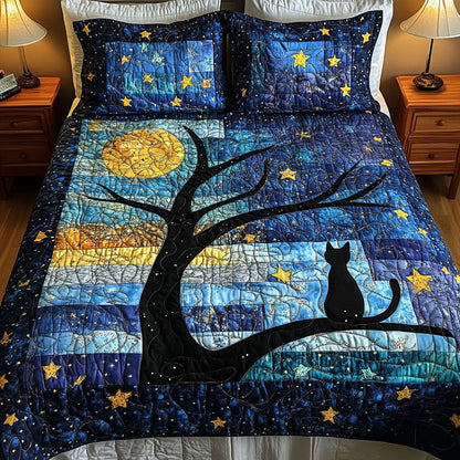 Starry Night Watch 3-Piece Quilted Bedding Set NCU0NT5143