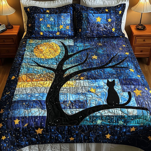 Starry Night Watch 3-Piece Quilted Bedding Set NCU0NT5143