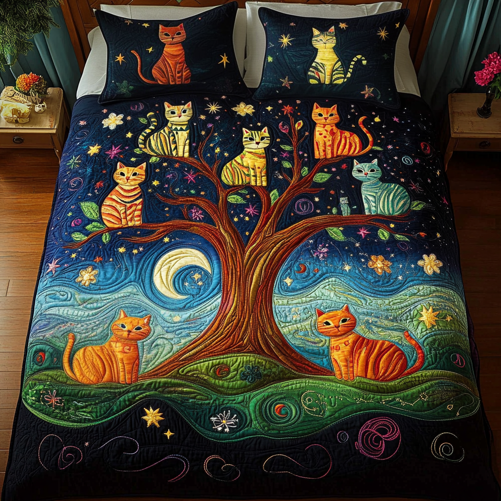 Starry Paws 3-Piece Quilted Bedding Set NCU0VH851