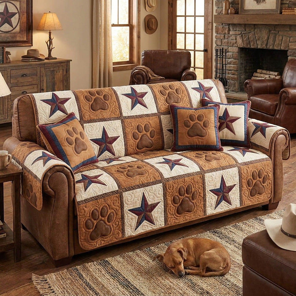 Starry Paws Quilted Sofa Cover NCU0TV1962