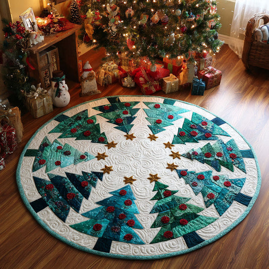 Starry Pines Quilted Round Mat NCU0TV407