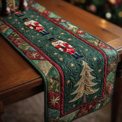 Starry Poinsettia Quilted Table Runner NCU0TV231