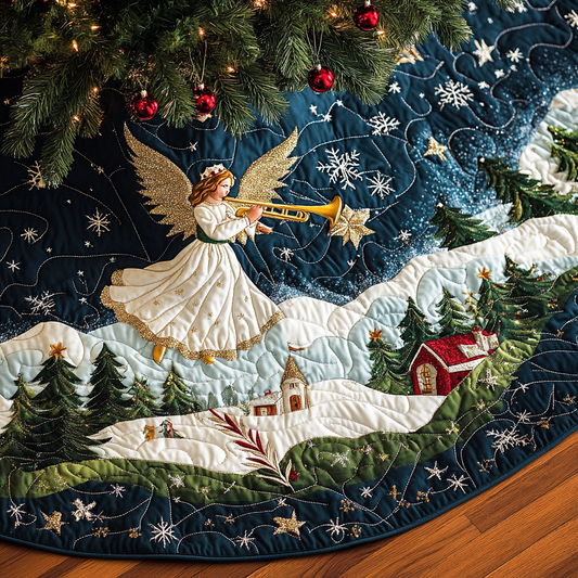 Starry Proclamation Christmas Quilted Tree Skirt NCU0VH1055